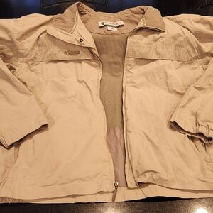 XXL Men's Columbia Windbreaker- Full Zip, Khaki
